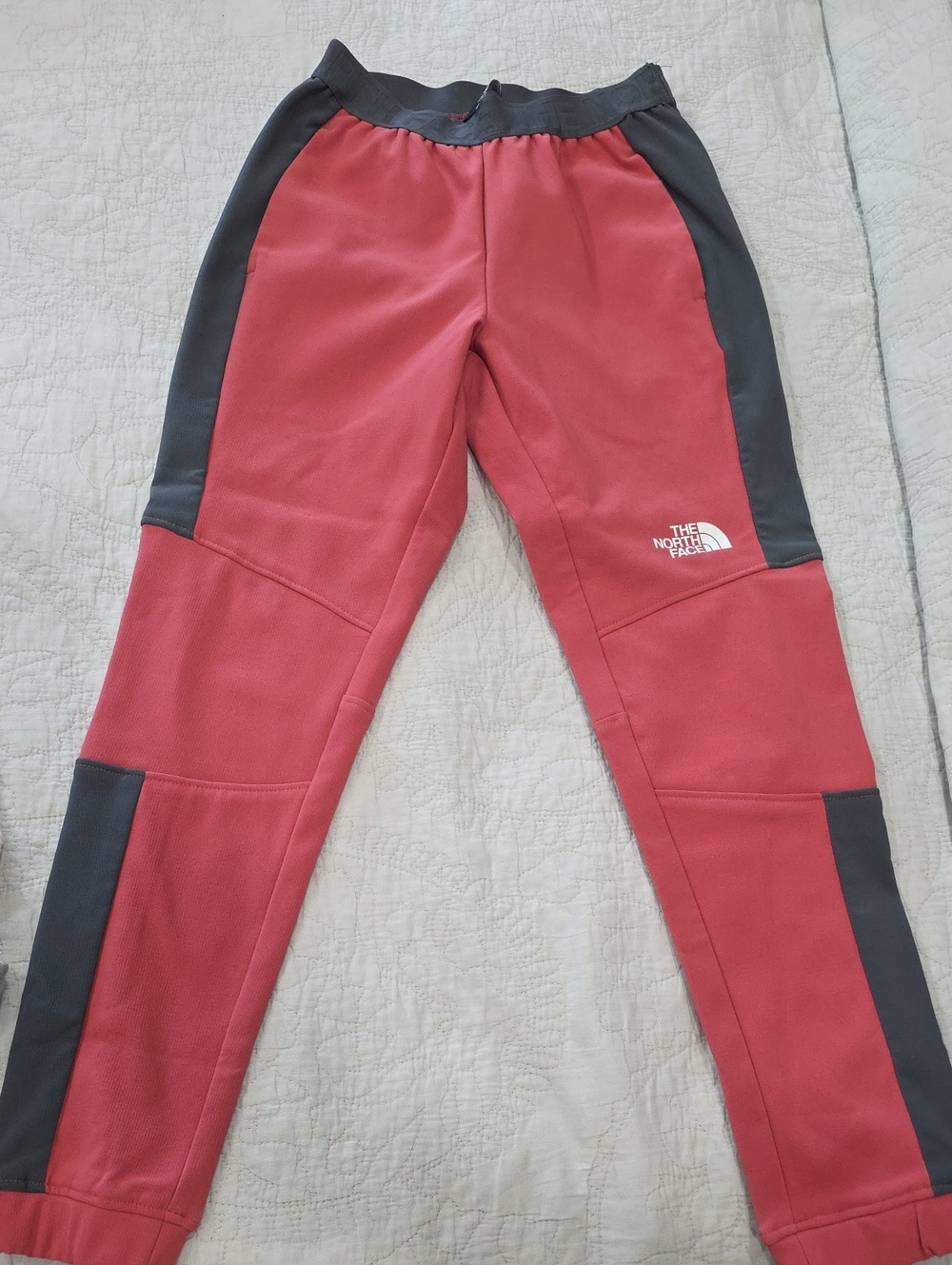 The North Face Kids Red and Gray Jogger Sweatpants